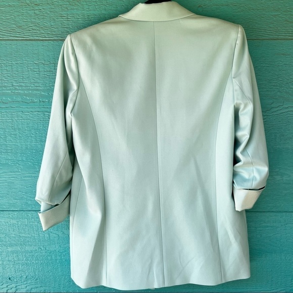Alice + Olivia Denny Boyfriend Blazer with Roll Cuff Pistachio GREEN SIZE XL NWT - Picture 6 of 13